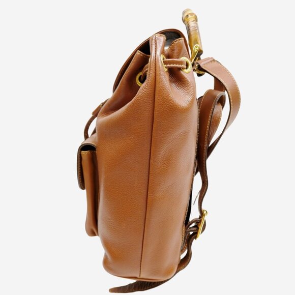 Gucci Brown Leather Bamboo Mini Backpack - Picture 3 of 9